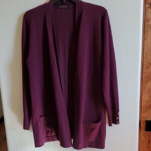 Women's Plum Cardigan Sweater XL